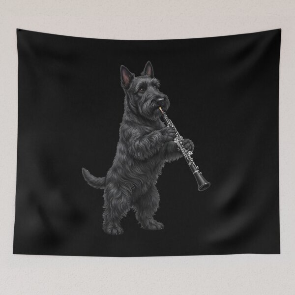 Item preview, Scottish Terrier Playing Oboe Player Oboist Dog Lover designed and sold by DoodleTortle.