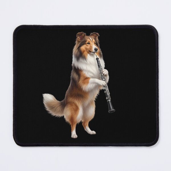 Item preview, Shetland Sheepdog Playing Oboe Player Oboist Dog Lover designed and sold by DoodleTortle.