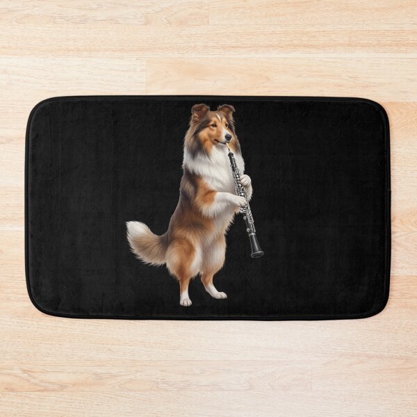 Item preview, Shetland Sheepdog Playing Oboe Player Oboist Dog Lover designed and sold by DoodleTortle.