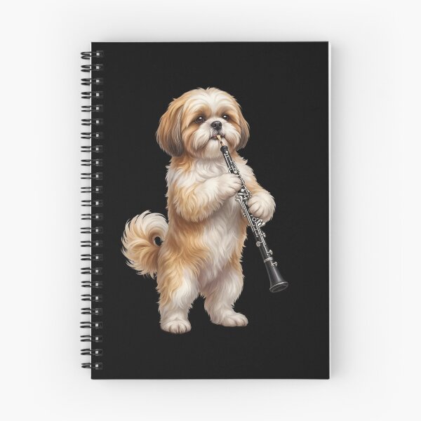 Item preview, Shih Tzu Playing Oboe Player Oboist Dog Lover designed and sold by DoodleTortle.