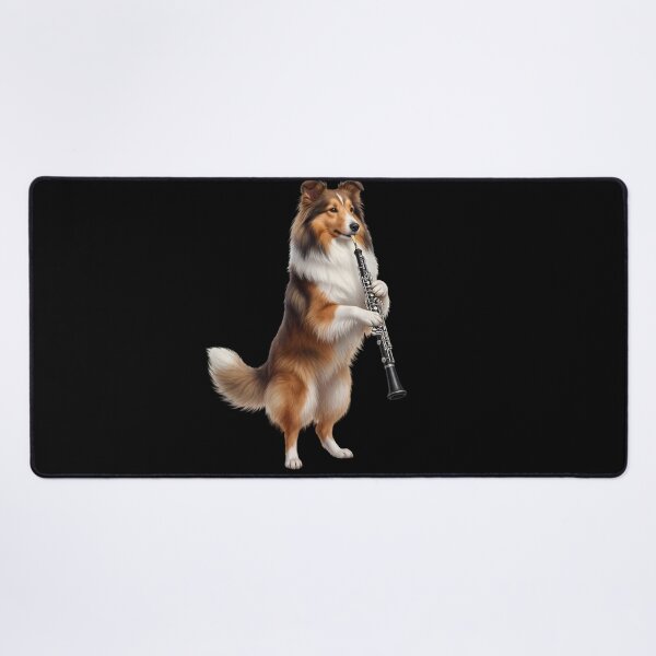 Item preview, Shetland Sheepdog Playing Oboe Player Oboist Dog Lover designed and sold by DoodleTortle.