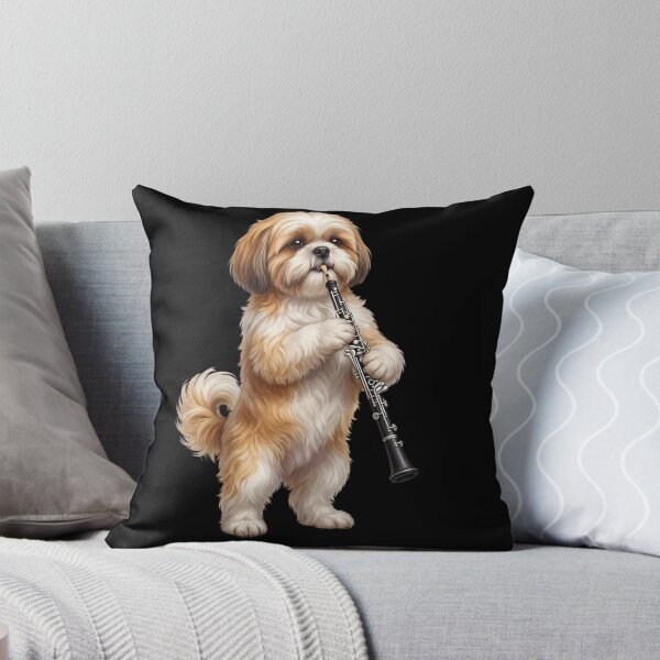 Item preview, Shih Tzu Playing Oboe Player Oboist Dog Lover designed and sold by DoodleTortle.