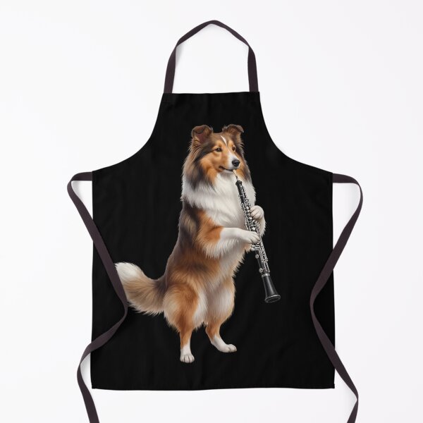 Item preview, Shetland Sheepdog Playing Oboe Player Oboist Dog Lover designed and sold by DoodleTortle.