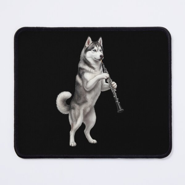 Item preview, Siberian Husky Playing Oboe Player Oboist Dog Lover designed and sold by DoodleTortle.