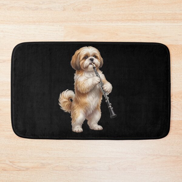 Item preview, Shih Tzu Playing Oboe Player Oboist Dog Lover designed and sold by DoodleTortle.