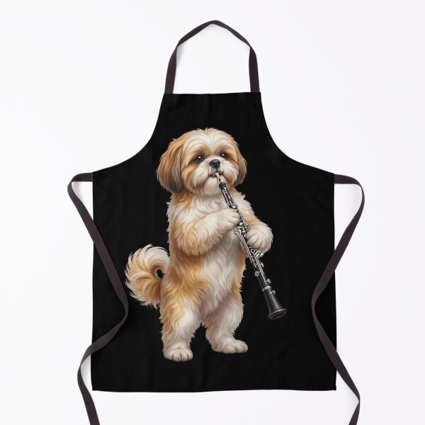 Item preview, Shih Tzu Playing Oboe Player Oboist Dog Lover designed and sold by DoodleTortle.