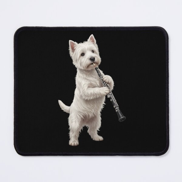 Item preview, West Highland White Terrier Playing Oboe Player Oboist Dog Lover designed and sold by DoodleTortle.