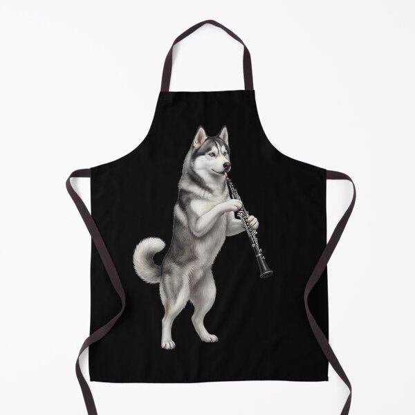 Item preview, Siberian Husky Playing Oboe Player Oboist Dog Lover designed and sold by DoodleTortle.