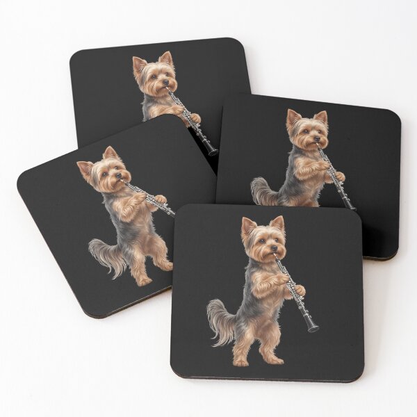 Item preview, Yorkshire Terrier Playing Oboe Player Oboist Dog Lover designed and sold by DoodleTortle.