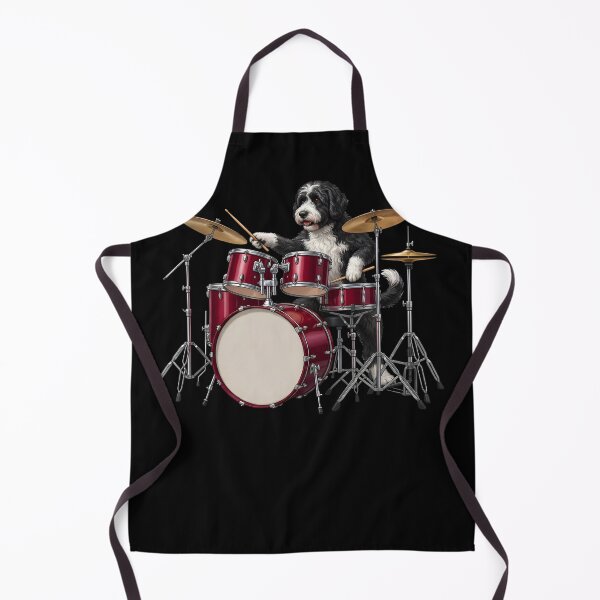 Item preview, Portuguese Water Dog Playing Drum Kit Drummer Dog Lover designed and sold by TerryConnells.