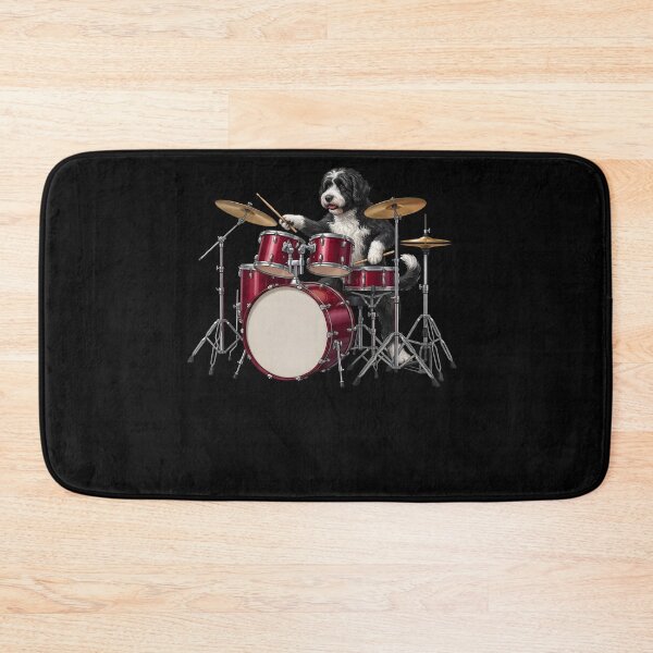 Item preview, Portuguese Water Dog Playing Drum Kit Drummer Dog Lover designed and sold by TerryConnells.