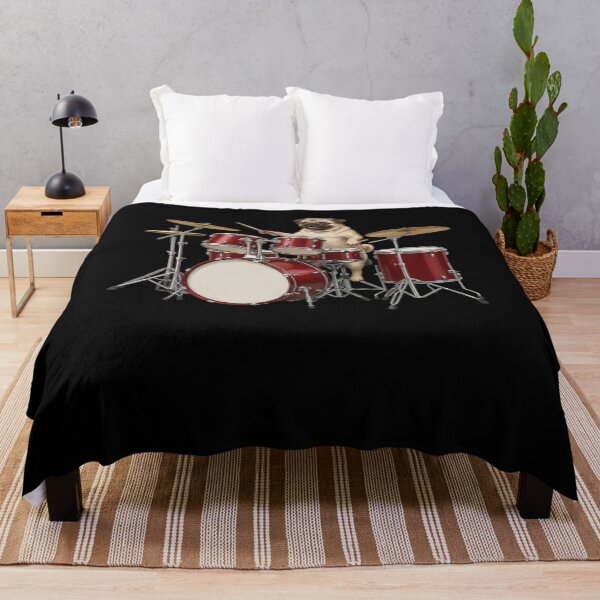 Item preview, Pug Playing Drum Kit Drummer Dog Lover designed and sold by TerryConnells.