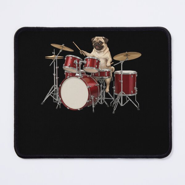 Item preview, Pug Playing Drum Kit Drummer Dog Lover designed and sold by TerryConnells.