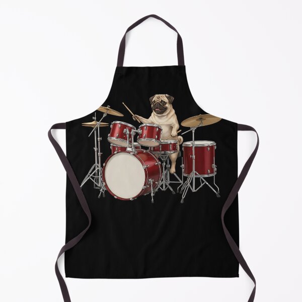 Item preview, Pug Playing Drum Kit Drummer Dog Lover designed and sold by TerryConnells.