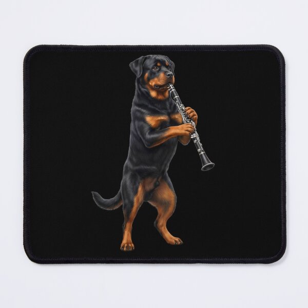 Item preview, Rottweiler Playing Clarinet Player Clarinetist Dog Lover designed and sold by TerryConnells.