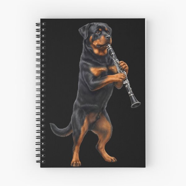 Item preview, Rottweiler Playing Clarinet Player Clarinetist Dog Lover designed and sold by TerryConnells.