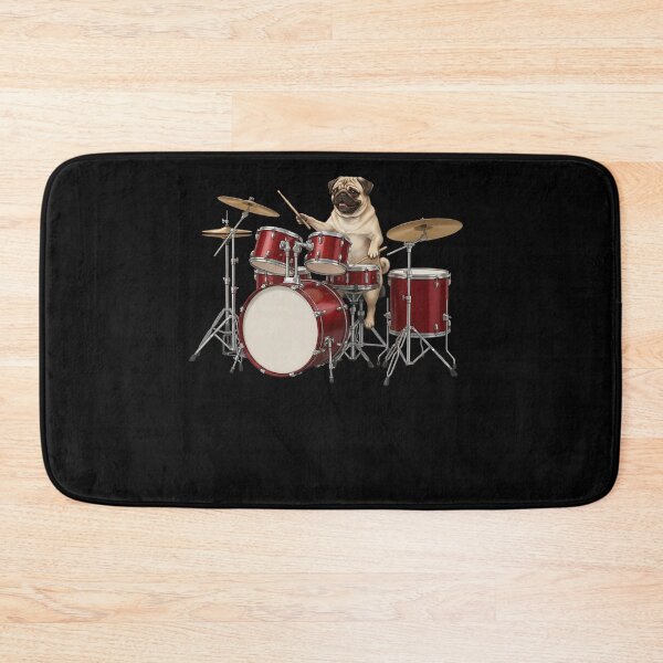 Item preview, Pug Playing Drum Kit Drummer Dog Lover designed and sold by TerryConnells.