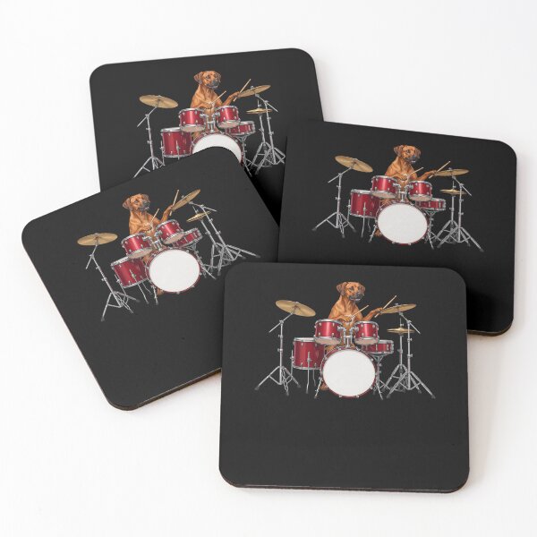 Item preview, Rhodesian Ridgeback Playing Drum Kit Drummer Dog Lover designed and sold by TerryConnells.