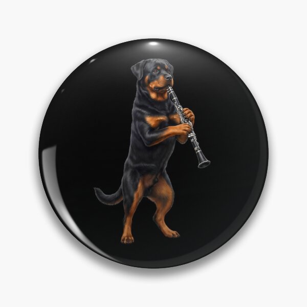 Item preview, Rottweiler Playing Clarinet Player Clarinetist Dog Lover designed and sold by TerryConnells.