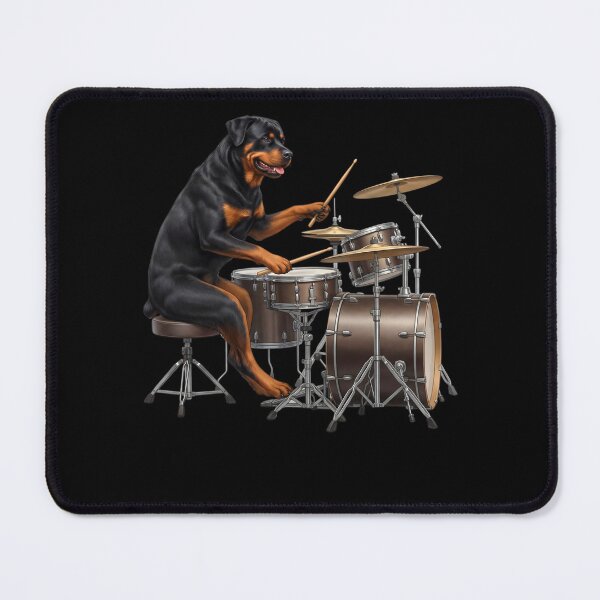 Item preview, Rottweiler Playing Drum Kit Drummer Dog Lover designed and sold by TerryConnells.