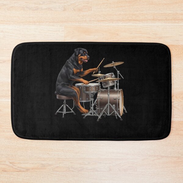 Item preview, Rottweiler Playing Drum Kit Drummer Dog Lover designed and sold by TerryConnells.