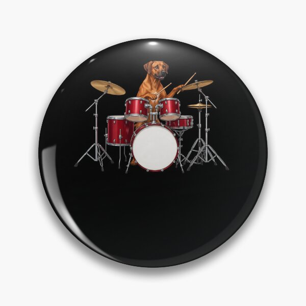 Item preview, Rhodesian Ridgeback Playing Drum Kit Drummer Dog Lover designed and sold by TerryConnells.