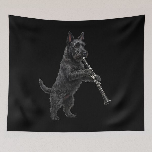Item preview, Scottish Terrier Playing Clarinet Player Clarinetist Dog Lover designed and sold by TerryConnells.