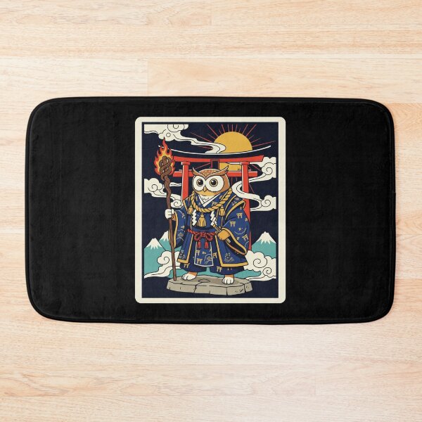Item preview, Wise Owl Japanese Shrine Guardian Retro Ukiyo Style designed and sold by JordynLadukeg65.