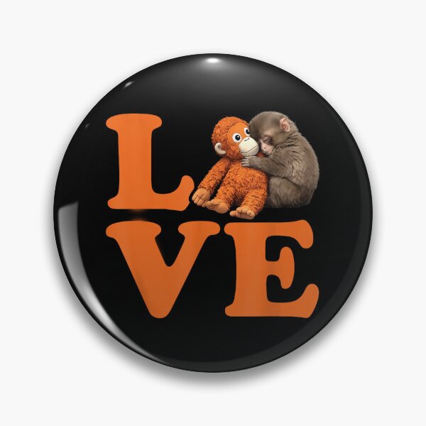 Item preview, Punch Cute Monkey LOVE designed and sold by Melissanet.