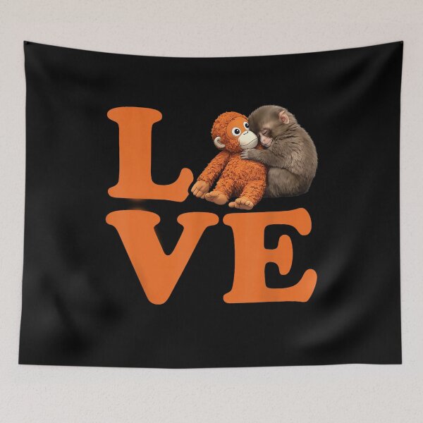 Item preview, Punch Cute Monkey LOVE designed and sold by Melissanet.