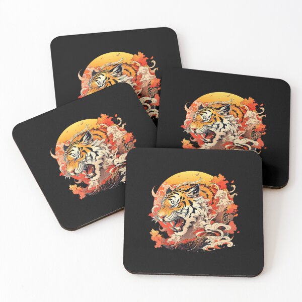 Item preview, Roaring Tiger Japanese Style Vintage Illustration designed and sold by titanlevi.