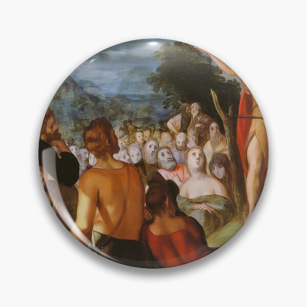 Item preview, The Preaching of John the Baptist Religious Painting designed and sold by TheSoulOfArt.