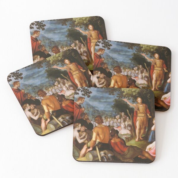 Item preview, The Preaching of John the Baptist Religious Painting designed and sold by TheSoulOfArt.