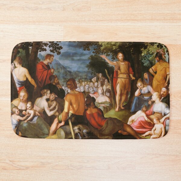 Item preview, The Preaching of John the Baptist Religious Painting designed and sold by TheSoulOfArt.