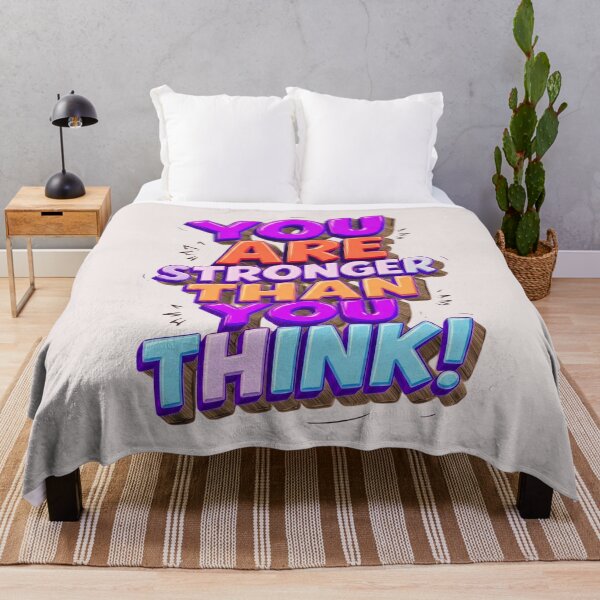 Item preview, You Are Stronger Than You Think - Bold Colorful Motivational Typography designed and sold by Serjames.