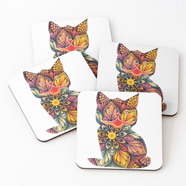 Item preview, Colorful Mandala Cat Silhouette designed and sold by KrisGraphic45.