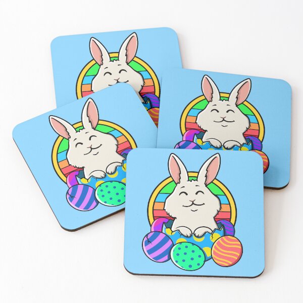 Item preview, Cute White Easter Bunny in Cracked Egg Shell designed and sold by Jesta Graphics.