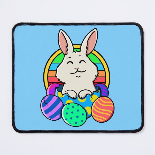 Item preview, Cute White Easter Bunny in Cracked Egg Shell designed and sold by Jesta Graphics.