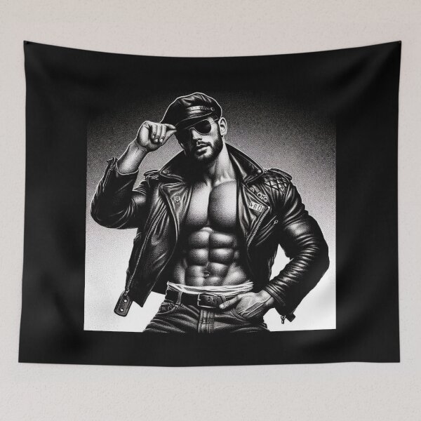 Item preview, Vintage Leather Legends Berlin Bikers Series Leder Power Pride Tom of Finland Tribute Graphic Design designed and sold by ItsAKinkThing.
