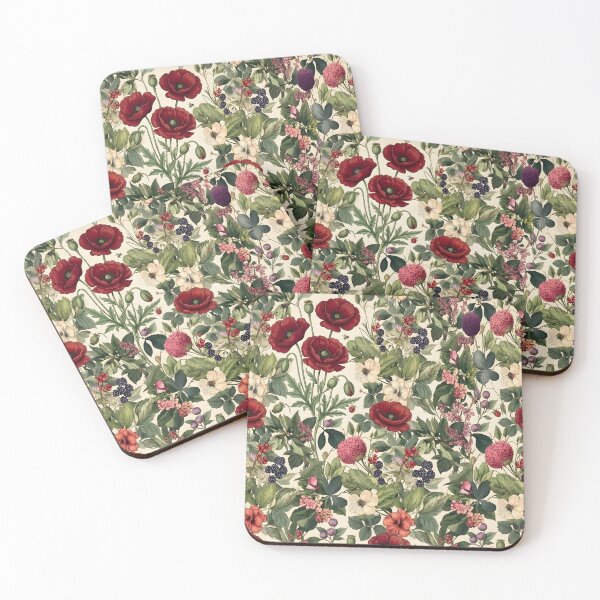 Item preview, Poppy Pattern Vintage Botanicals designed and sold by patterncrow.