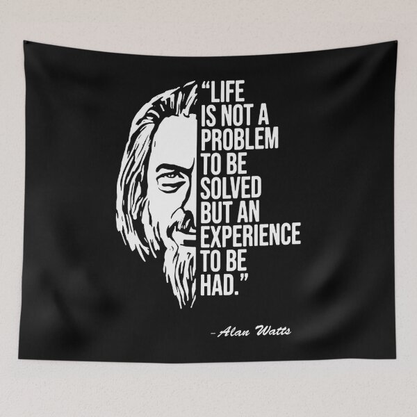 Item preview, Alan Watts Quotes Life Is Not A Problem To Be Solved But An Adventure To Be Lived Yoga Meditation Yoga Lover designed and sold by Esraa-Ayman.