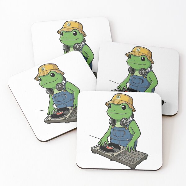 Item preview, Chill DJ Frog Spinning Vinyl Music Lover designed and sold by The Chill Pond.