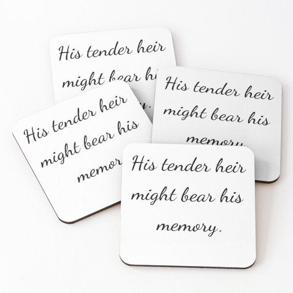 Item preview, "His tender heir might bear his memory" - handwriting black designed and sold by ariksworld.