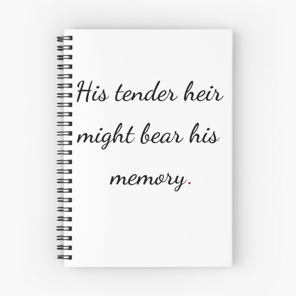 Item preview, "His tender heir might bear his memory" - handwriting black designed and sold by ariksworld.
