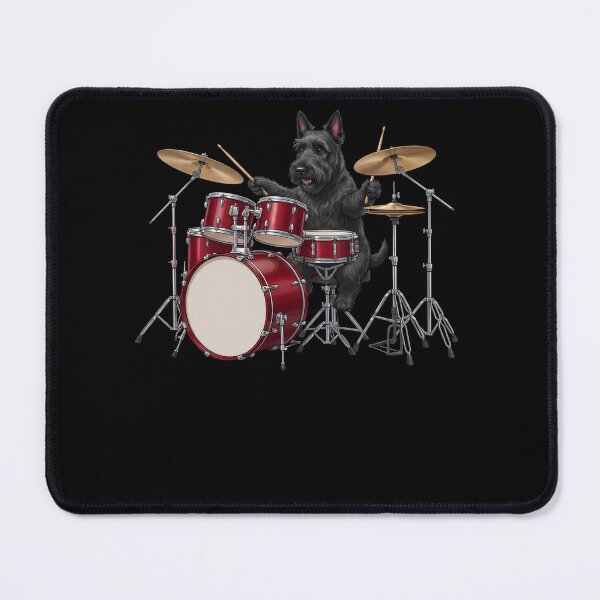 Item preview, Scottish Terrier Playing Drum Kit Drummer Dog Lover designed and sold by TerryConnells.