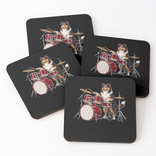 Item preview, Shetland Sheepdog Playing Drum Kit Drummer Dog Lover designed and sold by TerryConnells.