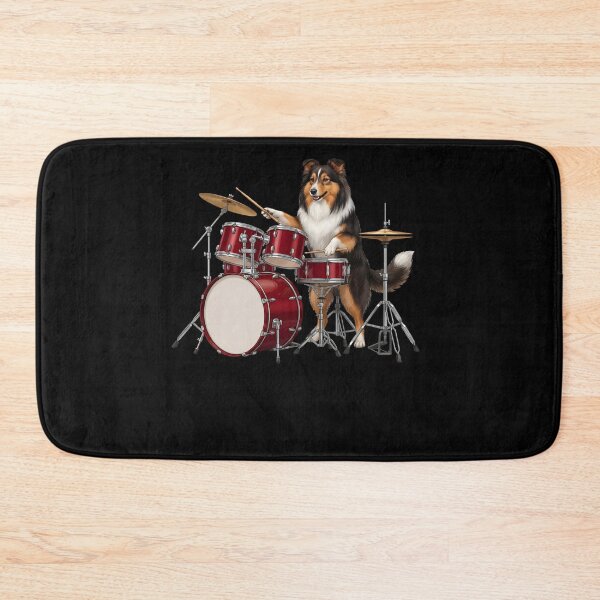 Item preview, Shetland Sheepdog Playing Drum Kit Drummer Dog Lover designed and sold by TerryConnells.