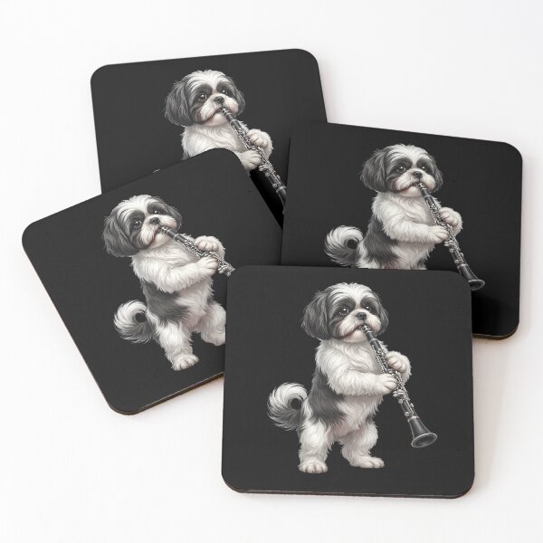Item preview, Shih Tzu Playing Clarinet Player Clarinetist Dog Lover designed and sold by TerryConnells.