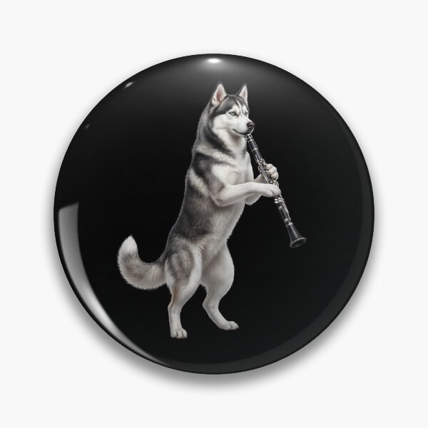 Item preview, Siberian Husky Playing Clarinet Player Clarinetist Dog Lover designed and sold by TerryConnells.
