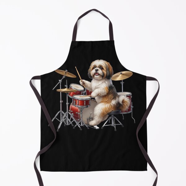 Item preview, Shih Tzu Playing Drum Kit Drummer Dog Lover designed and sold by TerryConnells.